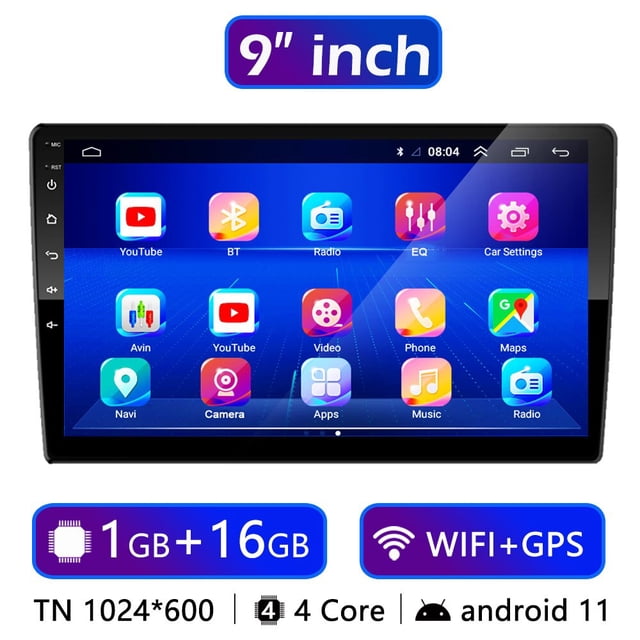 2 Din Android 7 9 10 13 pulgadas reproductor de vídeo Multimedia para coche 2DIN Radio Estéreo GPS para estilo Tesla Nissan Hyundai Kia Toyota Honda Deng Xun unisex