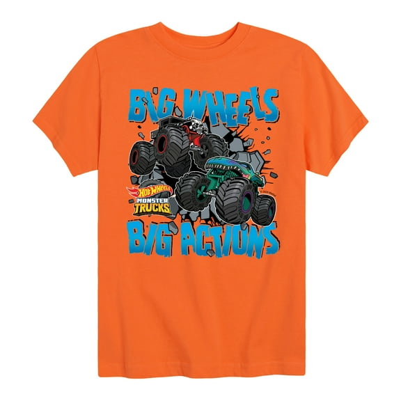 Hot Wheels - Big Actions Big Wheels - Little Kids Toddler And Youth Short Sleeve Tee