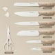 thumbnail image 5 of Juego de cuchillos Astercook, 13 piezas, cuchillos de cocina con revestimiento cerámico, 5 of 8