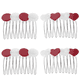 thumbnail image 1 of GOOHOCHY 4 pinzas para el pelo con forma de corazón: mini pinzas para el pelo, peine fijador, accesorios de San Valentín para niñas y adolescentes, peinados de fiesta., 1 of 8