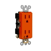 ENERLITES Isolated Ground Electrical Outlet, Industrial Grade Receptacle, 15A/125VA, 5-15R, 61500-IG-O, Orange