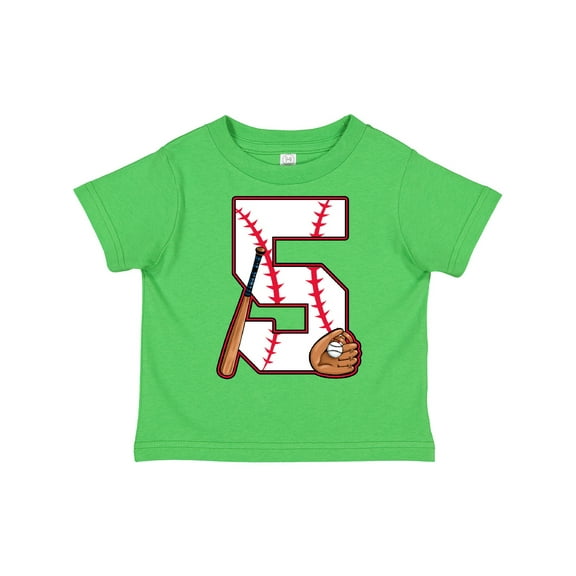 Inktastic Baseball Fifth Birthday Five Years Old Boys or Girls Toddler T-Shirt