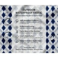 thumbnail image 5 of Soimoi Printed Waterproof Taffeta Fabric - Blue Geometric Theme | 56" Wide | For Outdoor Cushions, Awnings, Table Covers & Upholstery Projects, 5 of 7