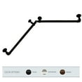 thumbnail image 3 of 1" Dia Adjustable 28" to 48" Blackout Corner Curtain Rod in Black,(BOTCR-282), 3 of 4