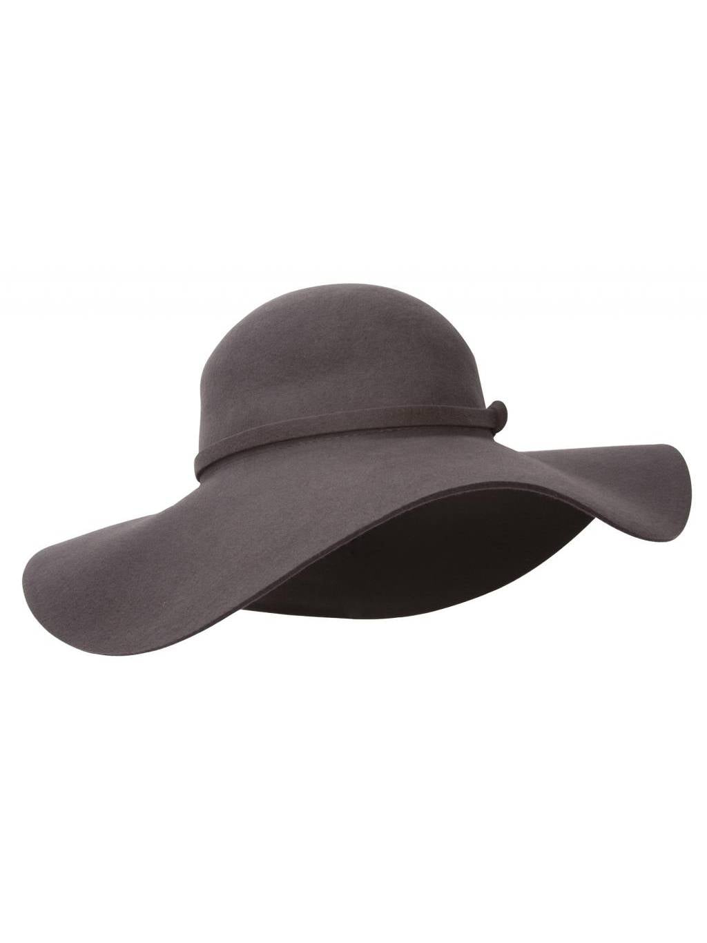 grey wool floppy hat