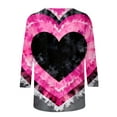 thumbnail image 5 of Valentine's 3/4 Sleeve Tops for Women Dressy Heart Printed Shirts Crew Neck Holiday Tunics Three Quarter Length Sleeve T-Shirt Cute Funny Outfits 2026 Summer Tops, 5 of 6