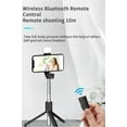thumbnail image 3 of REQO Selfie Stick Tripod,3 in 1 Extendable 360° Rotation Tripod Stand with Detachable Wireless Remote Portable Mobile Phone Holder Compatible with iPhone,Android,Samsung (pink+light), 3 of 7