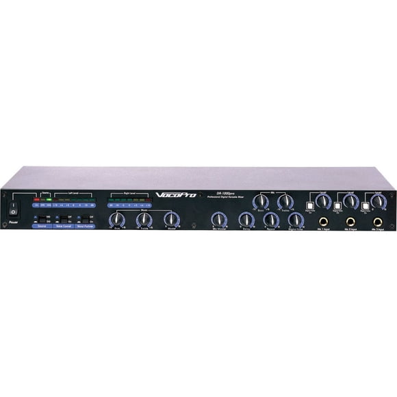 Mezclador Digital Karaoke VocoPro DA-1000 Pro con 3 Micrófonos y Eco