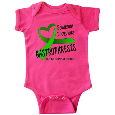 

Inktastic Someone I Love Has Gastroparesis- green ribbon Gift Baby Boy or Baby Girl Bodysuit