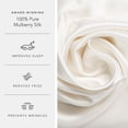 thumbnail image 4 of Fishers Finery 25mm 100% Pure Mulberry Silk Pillowcase (White, Standard), 4 of 6