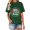 Green, variant on Fesfesfes Tees for Women Fashion Women's Casual Short Sleeve Round-Neck Printed Ladies Tops Blouse Womens Short Sleeve Workout Tops 2XL(US:12)