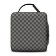 thumbnail image 3 of Gray and Black Checkered Pattern Insulated Lunch Bag Teens,Lunch Box for Men Women for Work,Picnic or Travel,10.2x9.5x4.3 Inches,8 Can Capacity, 3 of 6