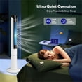 thumbnail image 4 of Pemberly Row Portable 48" Tower Fan with Remote and LED Control in White, 4 of 10