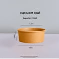thumbnail image 1 of Tazón de papel kraft desechable redondo, caja de almuerzo para ensalada, caja de embalaje para llevar, tazón de papel para sopa, caja de almuerzo, 1 of 5