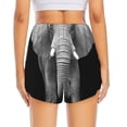 thumbnail image 2 of Lsque Indian Elephant Printed Women's Running Shorts with Liner Pockets,Elastic Quick Dry Workout Athletic Gym Yoga Shorts,Womens High Waist Shorts-, 2 of 9