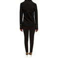 thumbnail image 3 of Womens Double Breasted Gold Button Front Blazer (Black,2X), 3 of 6