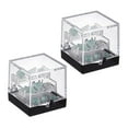thumbnail image 6 of 2Pcs 3-Tier Clear Display Case 2x2x2Inch Square Specimen Display Case Mineral Boxes for Collectibles Action Figures Plant Mineral Stone, 6 of 8