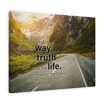 Scripture Walls John 14:6 Jesus is the Way Bible Verse Canvas Christian Wall Art Ready to Hang Unframed