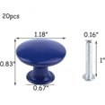 thumbnail image 2 of 2025 New 20 Pack 30mm Navy Blue Round Cabinet Handles Compatible with Kitchen Dresser Drawer Hardware Pulls, 2 of 2