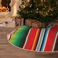 thumbnail image 5 of Rateoe Mexican Serape Blanket Stripes Pattern Christmas Tree Skirt with Ties , Christmas Tree Decorations, Farmhouse Christmas Decor Xmas Holiday Decorations-36", 5 of 6