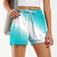 thumbnail image 2 of biudgviw Swim Shorts for Women Drawstring Elastic Waist Printed Shorts Baggy Lightweight Soft Summer Beach Lounge Shorts, 2 of 5