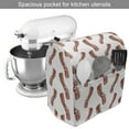 thumbnail image 2 of Bacon Stand Mixer Cover, Delicious High Protein and Fat Meal Pattern on White Background, Kitchen Appliance Organizer Bag Cover with Pockets, 5 Quarts, Burnt Orange Pale Maroon, by Ambesonne, 2 of 4