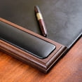thumbnail image 6 of DACASSO Wood & Leather Desk Pad with Side Rails - Luxury Leather Desk Blotter for Writing - Padded Executive Desk Surface Protector - (Walnut & Black, 34” x 20”), 6 of 6