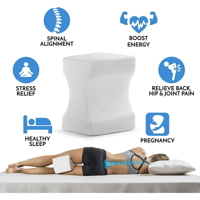 Knee Pillow for Side Memory Foam Sleepers Leg Pillows for Sleeping Spacer  Cushion for Spine Alignment, Back Pain, Pregnancy Support - Sciatica, Hip