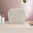 thumbnail image 5 of Unique Bargains 1 Pc Versatile Square Dots Travel Makeup Bag for Travel Khaki Gray Polyester, 5 of 6