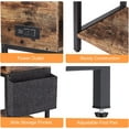 thumbnail image 2 of Oumilen Wesern Home End Table Side Table with Storage and Fabric Bags and Build-In Fast Charging Station with USB Ports, Rustic Brown Wood, 2 of 7