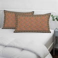 thumbnail image 4 of Beige Grey Floral Boho Throw Pillow Covers, Vintage Ethnic Tribe Abstract Art Soft Breathable Pillow Cases with Invisible Zipper for Sleeping, Small Pillowcases for Couch Bed Sofa Chair 16x24 Inches, 4 of 9