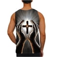 thumbnail image 4 of UVEASISHA Men's Christian Cross 3D Print Tank Top Crew Neck Sleeveless Shirts Faith Graphic Tee Breathable Lightweight Casual Top for Church Daily Wear Streetwear Gray M, 4 of 6