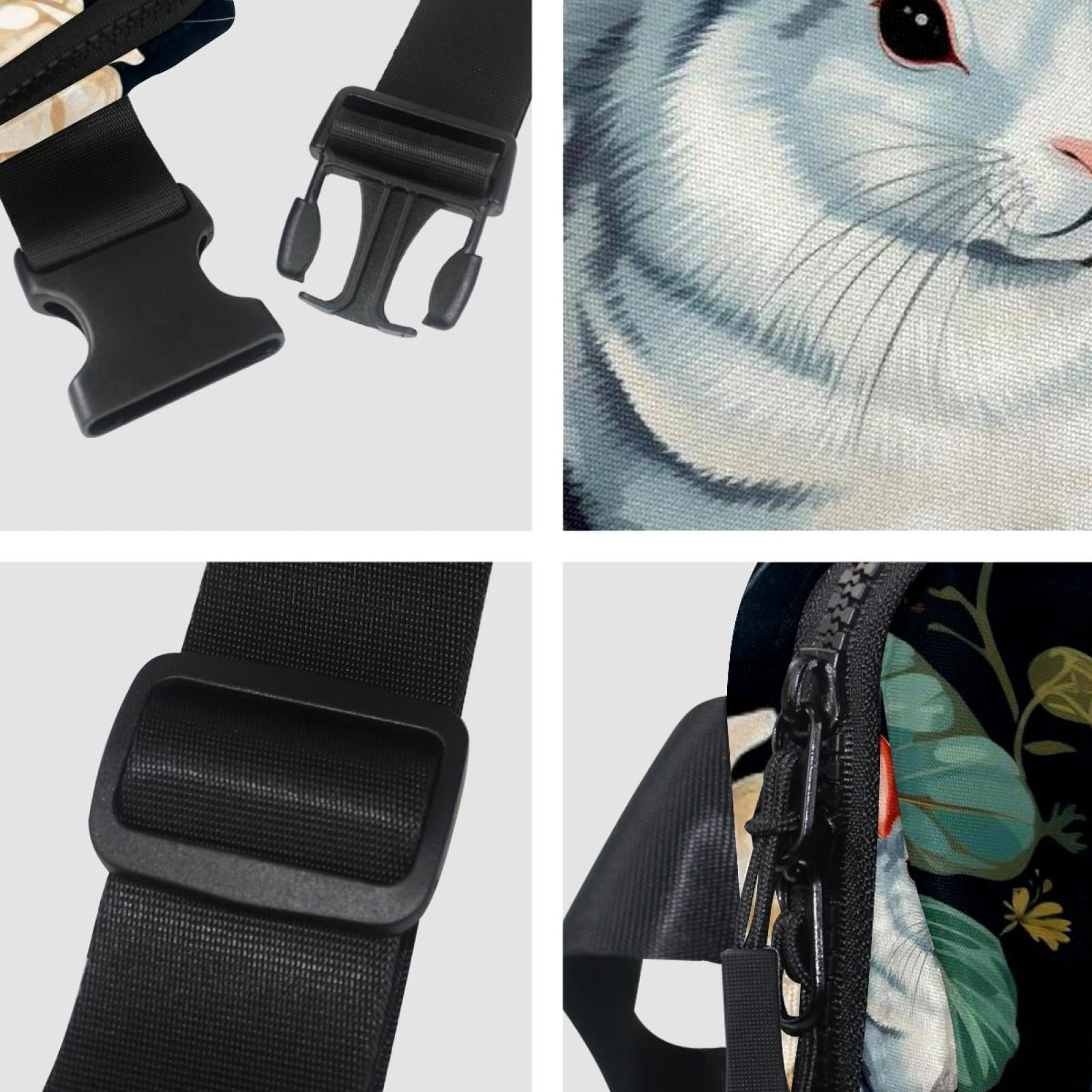 Chinchilla Lightweight Adjustable Fanny Pack Sling Bag with Extension Strap Crossbody Bag Unisex
