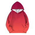 thumbnail image 3 of MEZZALL Chandail à Capuche Dégradé de Printemps pour Filles Col Rond Manches Longues avec Poche Sport Décontracté pour Tout-Petits, Rouge, 2-3 Ans, 3 of 3