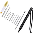 thumbnail image 1 of Soidarity Marlin Set Agujas de cordones Acero inoxidable Profesional Pequeña artesanía Costura Reutilizable Extraíble Tejer Pin Trabajo de cuero carpas 12 piezas negro Soidarity OD023335-01B, 1 of 6