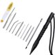 thumbnail image 2 of Eigraketly Marlin Set Agujas de cordones Acero inoxidable Profesional Pequeña artesanía Costura Reutilizable Extraíble Tejer Pin Trabajo carpas 12 piezas negro, 2 of 6