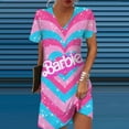 thumbnail image 2 of Vestido ajustado, vestido sexy para mujer, escote en V, estampado de princesa Barbie, moda coreana Y2k, vestidos elegantes para mujer para fiesta 2024, 2 of 5