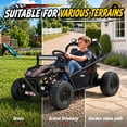 thumbnail image 6 of Conchico 36V Powered Ride on Toy for Big Kids, 2 Seater Electric Ride on Car with Rear Wheel Suspension, Bluetooth, Max Speed 8 mph, Aged 6+, Black, 6 of 8