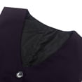 thumbnail image 4 of Vest for Kids Sleeveless Button Up Dark Purple Suit Uniform Shirt Kid Boy'S Formal Suit Vest Boys Vests Size 5-6 Years, 4 of 7