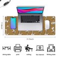 thumbnail image 5 of Long Mouse Pads for Desk,Brown Cartoon Dinosaurs Fossils Pattern Desk Mats on Top Of Desks, Desk Mouse Pad Extra Large with 3mm Non-Slip Base and Stitched Edge for Gaming,Office,Work,Home 31.5"x11.8", 5 of 6