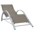 thumbnail image 3 of vidaXL Sun Loungers 2 pcs with Table Aluminum Taupe, 3 of 11