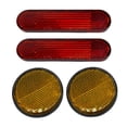 thumbnail image 1 of Reflector de motocicleta de 4 piezas de repuesto premium, advertencia reflectante Estilo A Rojo Amarillo, 1 of 9
