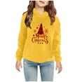 thumbnail image 2 of Virmaxy Christmas Toddler Baby Boys Girls Cute Hoodies Plaid Tree Snowflake Printed Letter Graphic Hoodies Sweatshirt Long Sleeve Pullover Plush Hoodies For The Baby Christmas Gifts Yellow-E 3T, 2 of 7