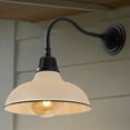 thumbnail image 3 of JONATHAN Y Aurora 12.25" 1-Light Farmhouse Industrial Indoor/Outdoor Iron LED Gooseneck Arm Outdoor Sconce, Matte Almond, 3 of 8