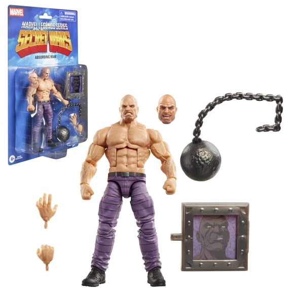 Marvel Legends Series Secret Wars Absorbing Man, Retro Marvel Comics Collectible Action Figure (6”)