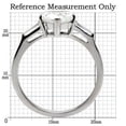 thumbnail image 2 of Women's Stainless Steel High polished CZ Clear 2.40(g) Engagement Ring, 2 of 5