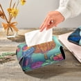 thumbnail image 6 of BZSMCE Leatehr Tissue Holders Cute Floral Lantern Bird Art Pattern Tissue box, 6 of 8