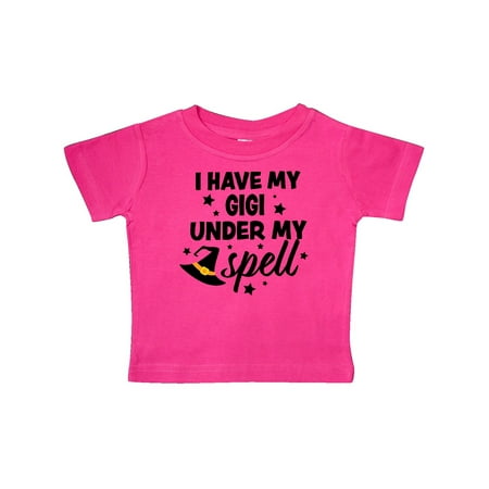 

Inktastic I Have My Gigi Under My Spell with Cute Witch Hat Gift Baby Boy or Baby Girl T-Shirt