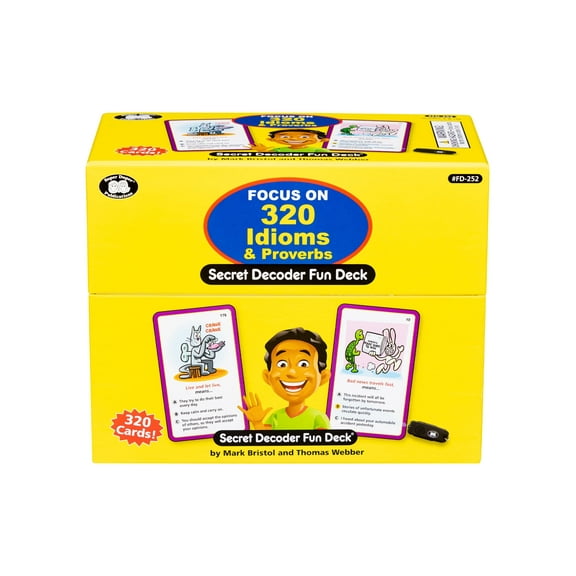 Super Duper Publications | Focus on 320 Idioms & Proverbs Secret Decoder Fun Deck | Educational Learning Materials for Children