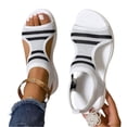 thumbnail image 6 of Willtoo Womens Mesh Walking Sandals Open-Toe Summer Hollow Out Breathable Athletic Sandals Beach Casual Loose Outdoor Shoes, 6 of 6
